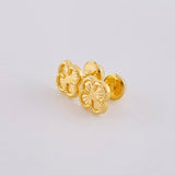 Topos Trebol Diamantado 0.6 g / in / 7.7 mm Oro Amarillo 18K