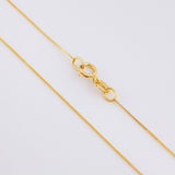 Venetian Chain + Striped Heart Pendant Emerald 3 Pts / 1 g / 17 3/4 in Yellow Gold 18K