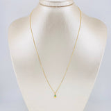 Venetian Chain + Striped Heart Pendant Emerald 3 Pts / 1 g / 17 3/4 in Yellow Gold 18K
