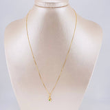 Venetian Chain + Emerald Map Pendant 4 Pts / 1.05 g / 17 3/4 in 18K Yellow Gold
