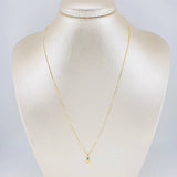 Set Cadena Veneciana + Dije Grano Cafe Esmeralda 3 Pts / 1 g / 17 3/4 in Oro Amarillo 18K