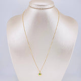 Set Cadena Veneciana + Dije Mariposa Esmeralda 6 Pts / 1.15 g / 17 3/4 in Oro Amarillo 18K