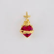 Sacred Heart of Jesus Pendant 1.25g / 1/2 in 18K Yellow Gold