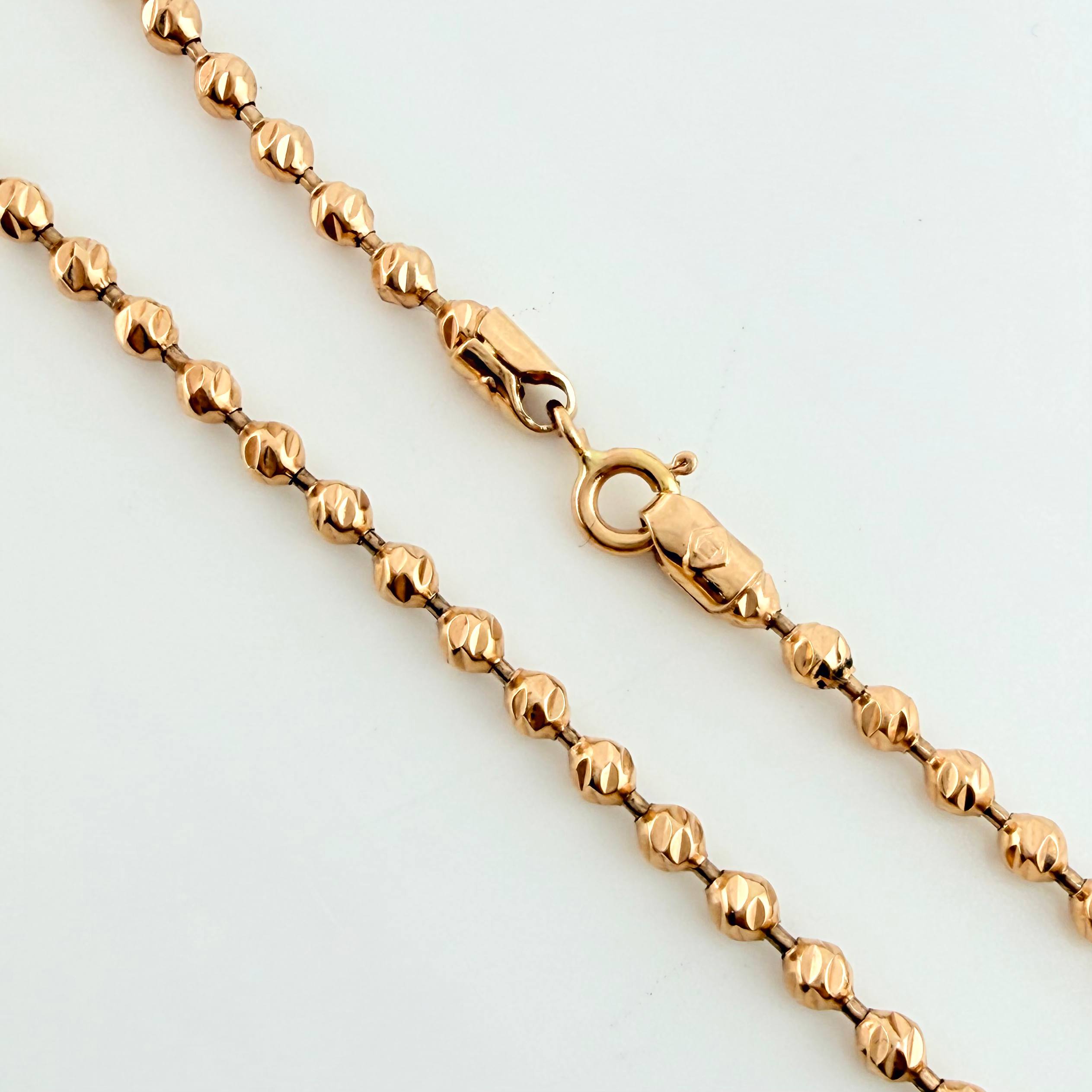 Cadena Militar 17.05gr / 23 1/2 in / 3mm Oro Rosa Nac.Esp. 18K