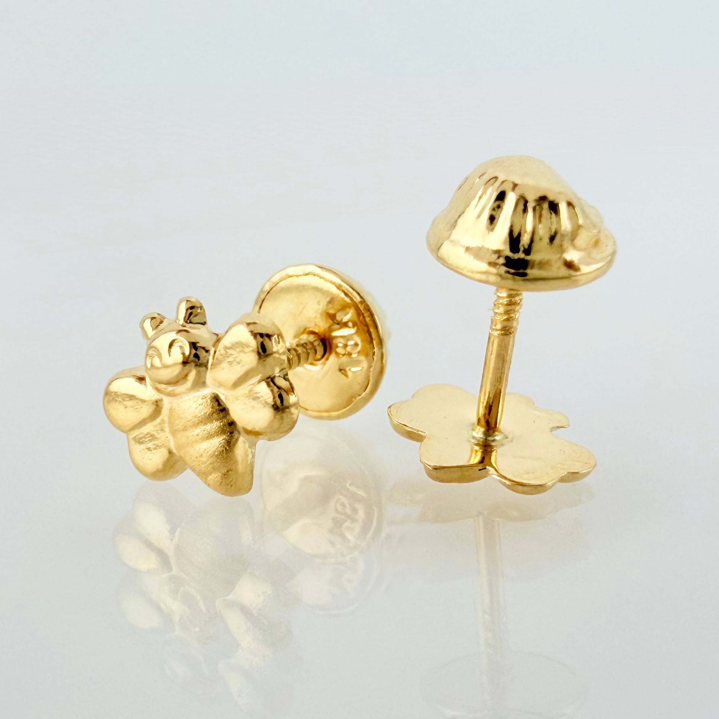 Topos Abeja 0.6gr / 6mm Oro Amarillo 18K