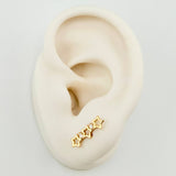 Topos Trío Estrellas 1.1gr / 3/4 in / Oro Amarillo 18K