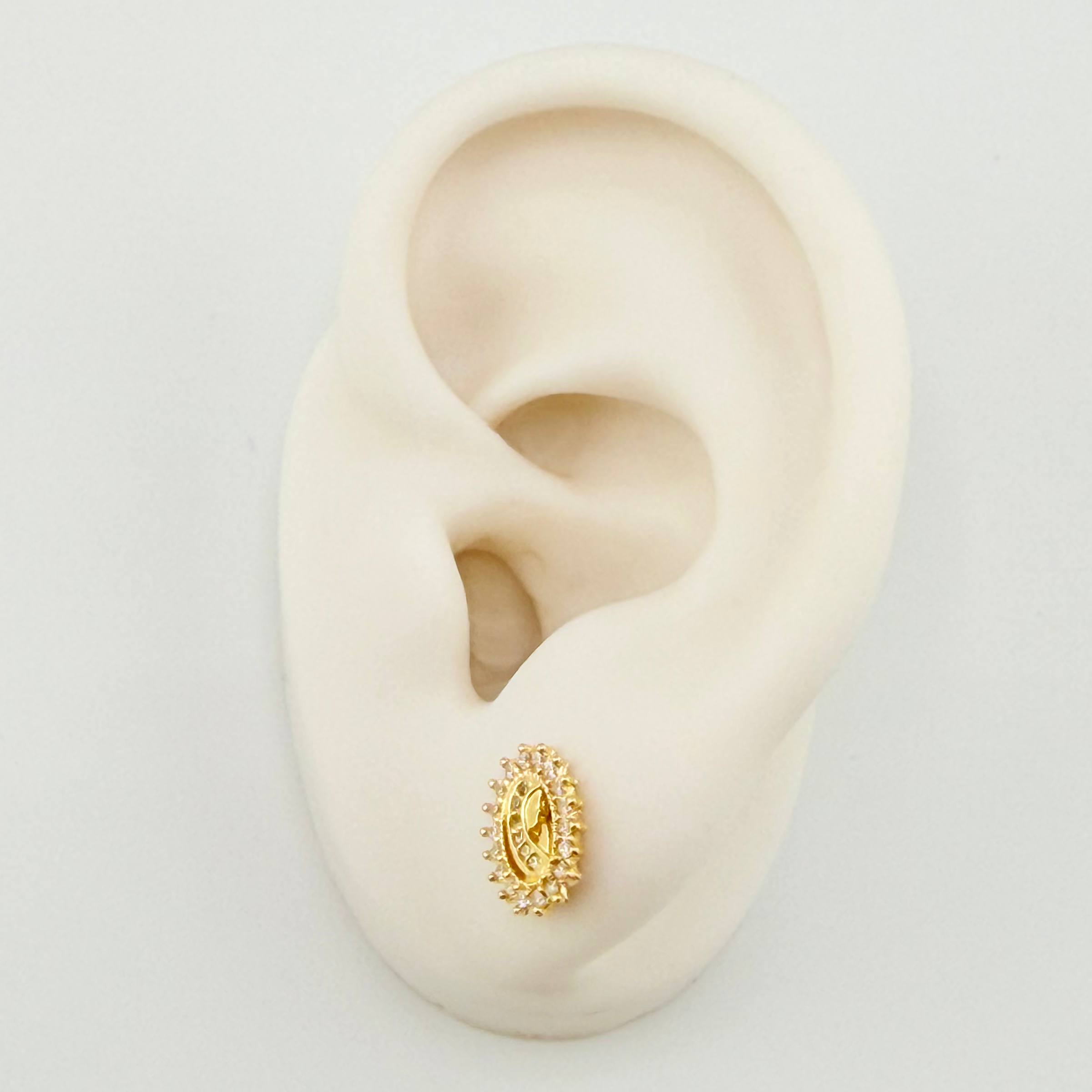 Topos Virgen 1.6gr / 10mm Oro Amarillo 18K
