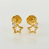 Topos Silueta Estrella 0.65gr / 6mm Oro Amarillo 18K