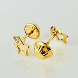 Topos Silueta Estrella 0.65gr / 6mm Oro Amarillo 18K