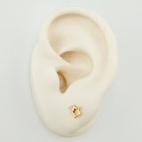 Topos Silueta Estrella 0.65gr / 6mm Oro Amarillo 18K