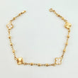 Pulso Trebol Espiga Diamantado 3.6gr / 7 1/4 in / 3mm Oro Amarillo Nac.Esp. 18K