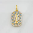 Pendant Medal Miraculous Virgin 6g / 1 1/2 in Two-tone Yellow White Gold 18K