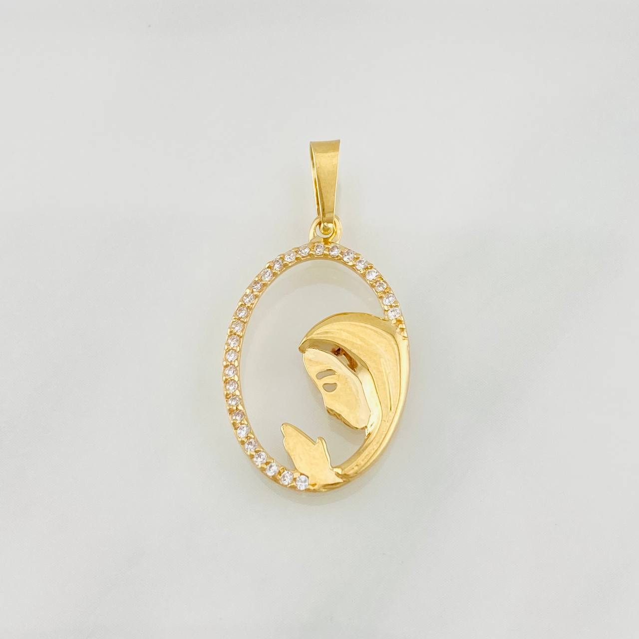 Dije Rostro Virgen Maria 1.15g / 1 in Oro Amarillo 18K