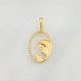 Dije Rostro Virgen Maria 1.15g / 1 in Oro Amarillo 18K