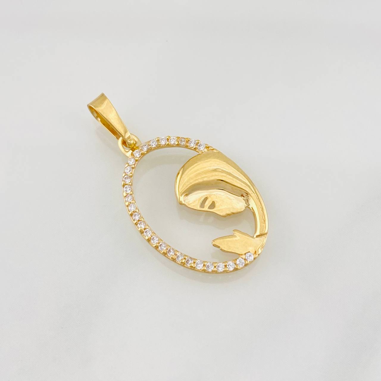 Dije Rostro Virgen Maria 1.15g / 1 in Oro Amarillo 18K