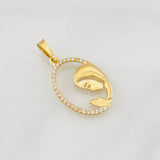Dije Rostro Virgen Maria 1.15g / 1 in Oro Amarillo 18K