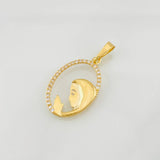 Dije Rostro Virgen Maria 1.15g / 1 in Oro Amarillo 18K