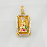Dije Medalla Virgen Guadalupe 11.35g / 1 1/4 in Dos Oros Amarillo Blanco 18K