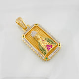 Dije Medalla Virgen Guadalupe 11.35g / 1 1/4 in Dos Oros Amarillo Blanco 18K