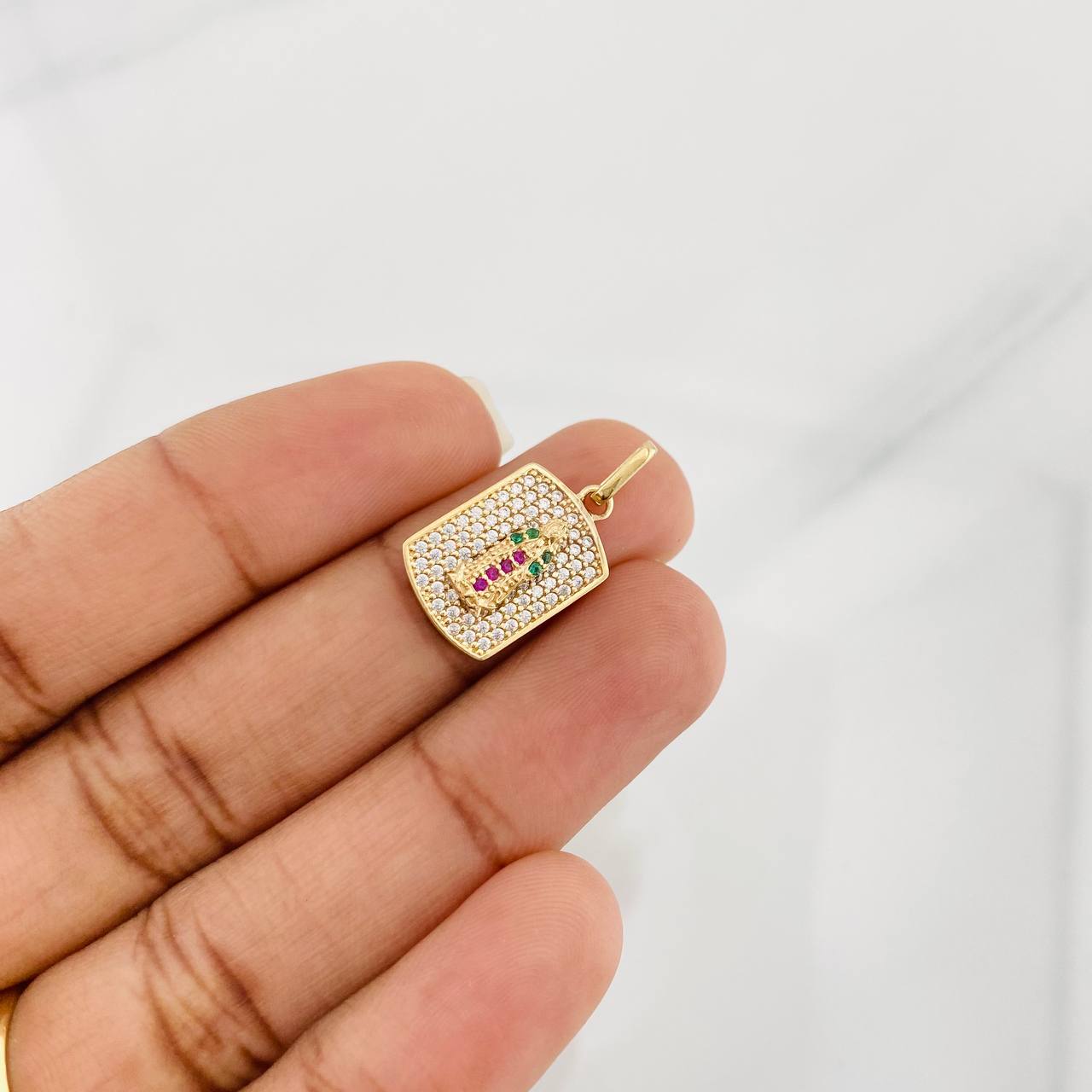 Dije Medalla Virgen Guadalupe 2.15g / 3/4 in Oro Amarillo 18K