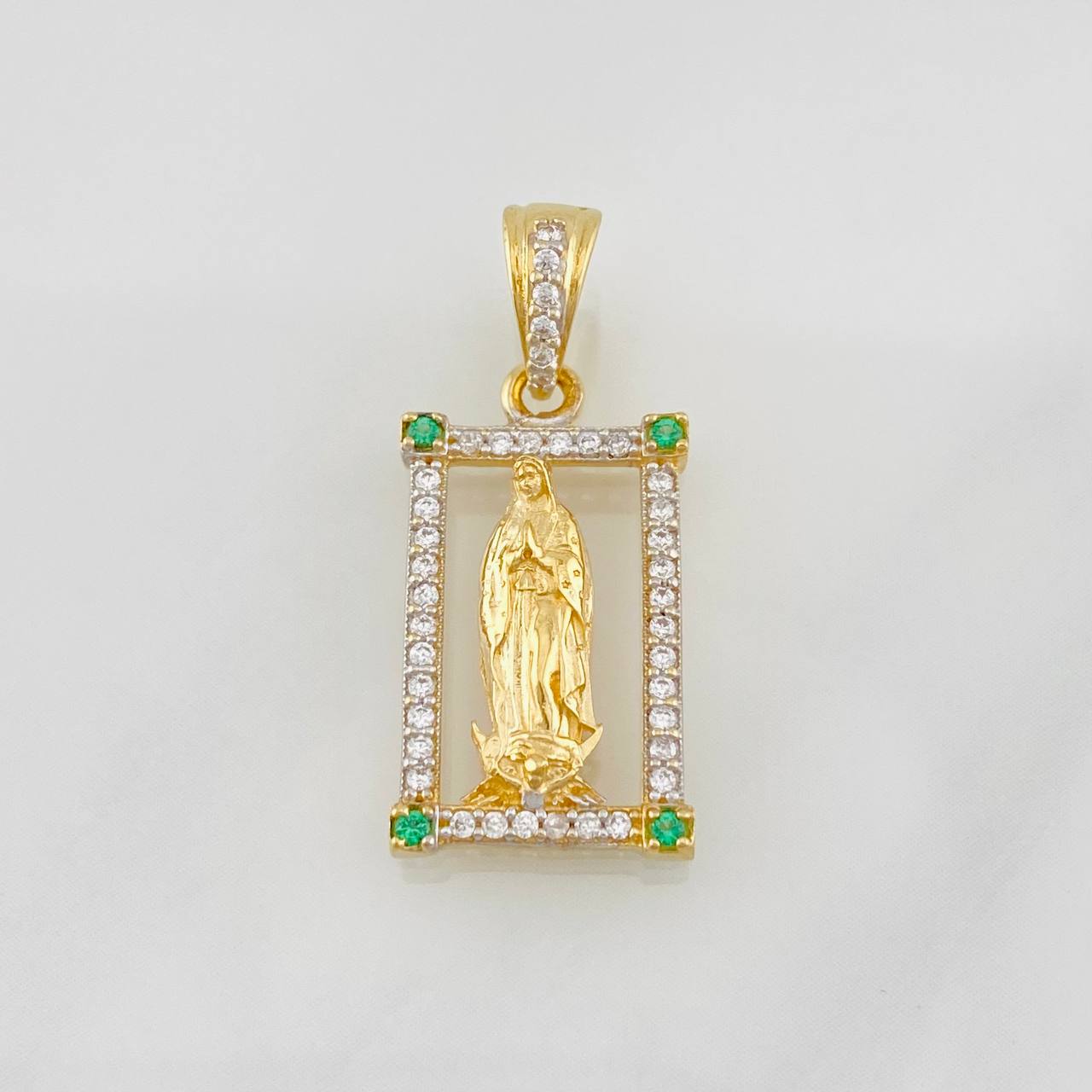 Dije Virgen Guadalupe 2.25g / 1 in Dos Oros Amarillo Blanco 18K
