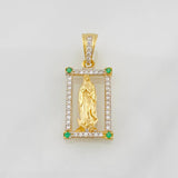 Dije Virgen Guadalupe 2.25g / 1 in Dos Oros Amarillo Blanco 18K
