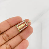 Dije Virgen Guadalupe 2.25g / 1 in Dos Oros Amarillo Blanco 18K