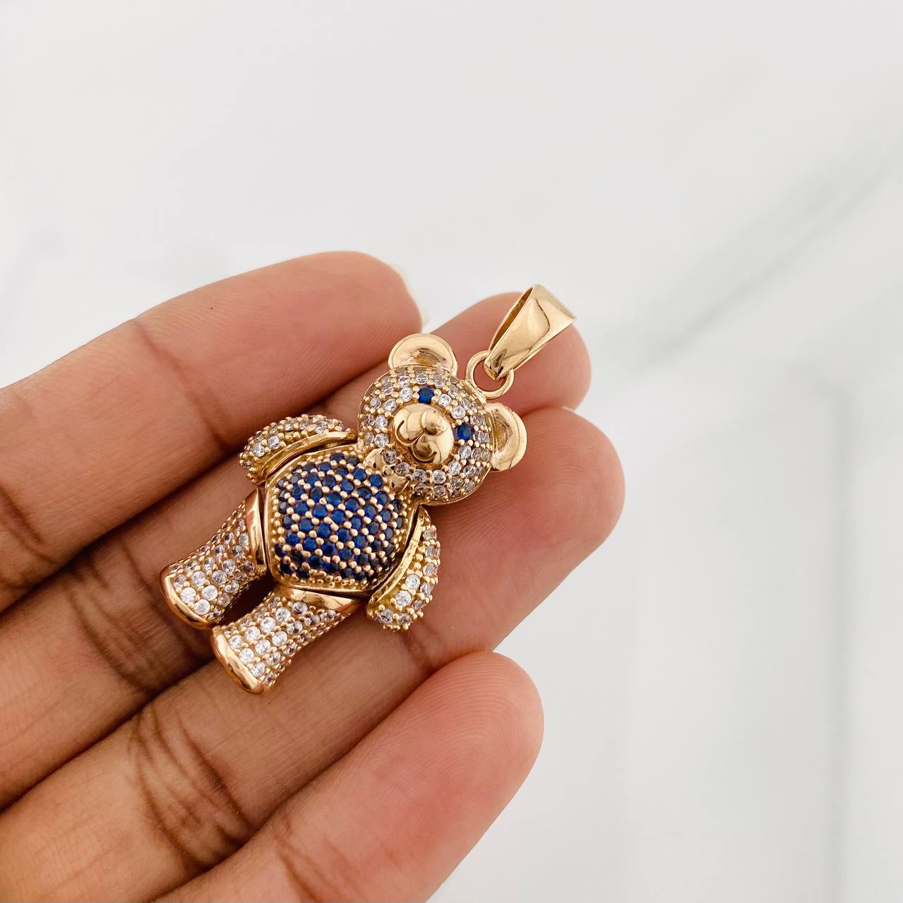Dije Oso Articulado 14.2g / 1 1/2 in Oro Rosa 18K