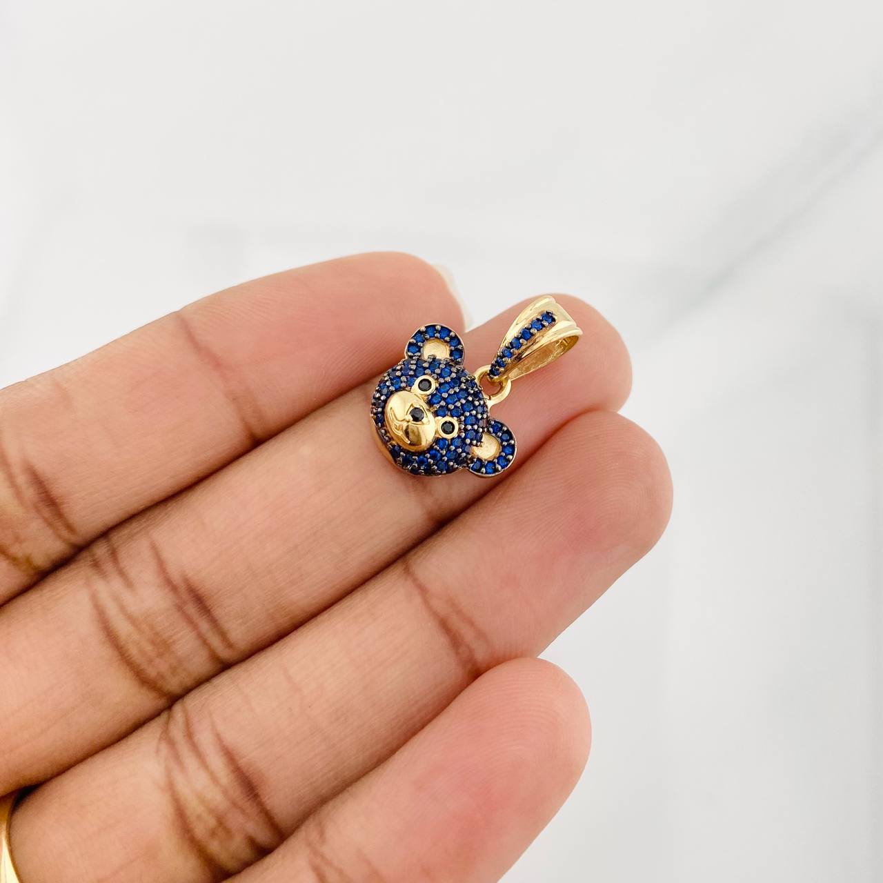 Dije Rostro Oso 2.55g / 3/4 in Oro Amarillo 18K