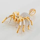Dije Araña 4.9g / 1 1/4 in Dos Oros Blanco Rosa 18K
