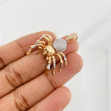 Dije Araña 4.9g / 1 1/4 in Dos Oros Blanco Rosa 18K