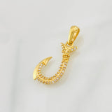 Dije Sirena Anzuelo 1.6g / 1 in Oro Amarillo 18K