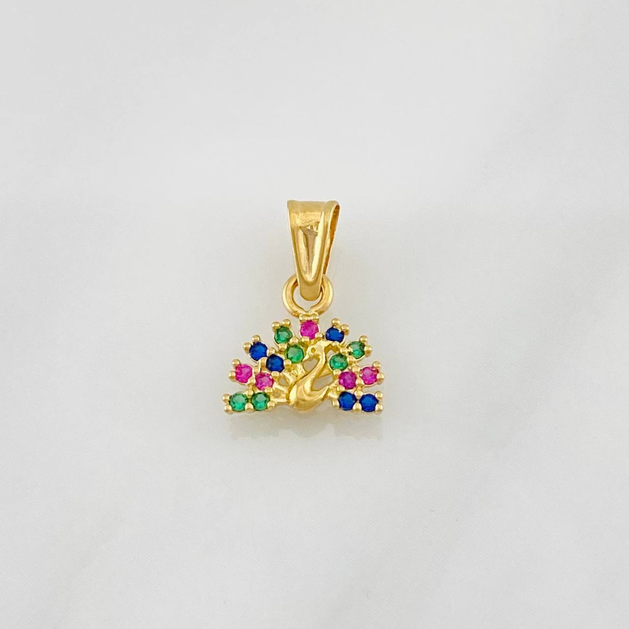 Dije Pavo Real 0.5g / 1/2 in Oro Amarillo 18K