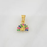 Dije Pavo Real 0.5g / 1/2 in Oro Amarillo 18K