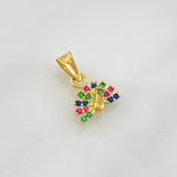 Dije Pavo Real 0.5g / 1/2 in Oro Amarillo 18K