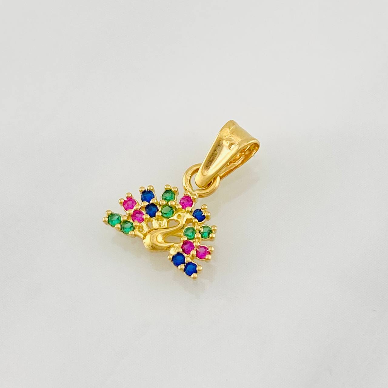 Dije Pavo Real 0.5g / 1/2 in Oro Amarillo 18K