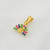 Dije Pavo Real 0.5g / 1/2 in Oro Amarillo 18K