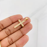 Dije Cruz 2.35g / 1 1/4 in Oro Amarillo 18K