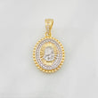 Dije Medalla Rostro Cristo 2.8g / 1 in Dos Oros Amarillo Blanco 18K