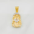 Dije Rostro Cristo 3.45g / 1 1/4 in Dos Oros Amarillo Blanco 18K
