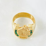 Anillo Herradura Caballo 5.85gr / T11 1/4 / Oro Amarillo 18K