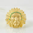 Indian Ring 10gr / Size 11 3/4 / 18K Gold