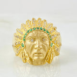Indian Ring 10gr / Size 11 3/4 / 18K Gold