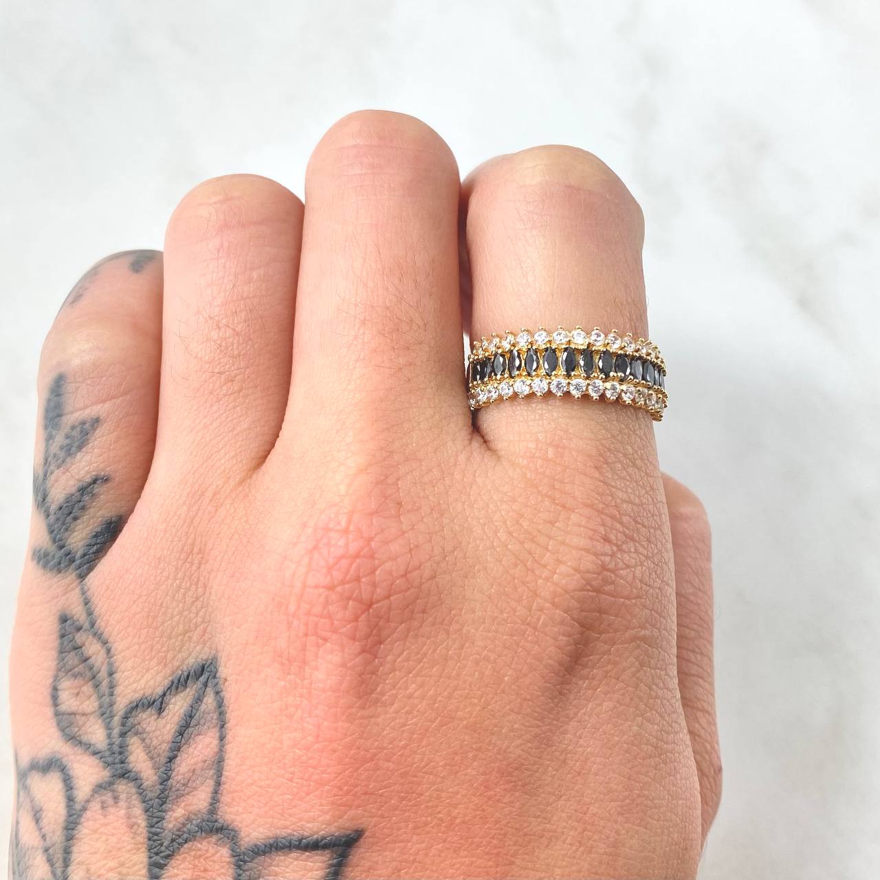 Anillo Churumbela Carril Tupido 3.8gr / T6 3/4 / Oro Amarillo 18K