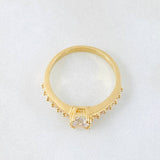 Anillo Solitario Doble Garra 2.7gr / T5 3/4 / Oro Amarillo 18K