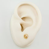 Topos Aro Semi Estrellado 0.65gr / 6mm Oro Amarillo 18K