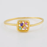 Triqui Frame Ring 1 g / T7 1/2 Yellow Gold 18K