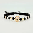 Black Woven Bracelet Emogi Little Devil Three Golds 18K
