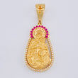 Pendant Virgin of Carmen Matte 7.9 g / 1 1/2 in Yellow Gold 18K