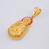 Pendant Virgin of Carmen Matte 7.9 g / 1 1/2 in Yellow Gold 18K